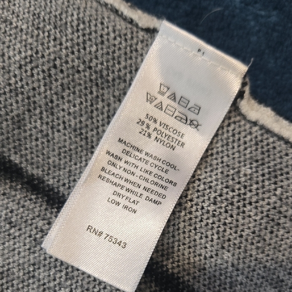 Cynthia Rowley White and Black Windowpane Mockneck Sweater - Picture 4 of 4